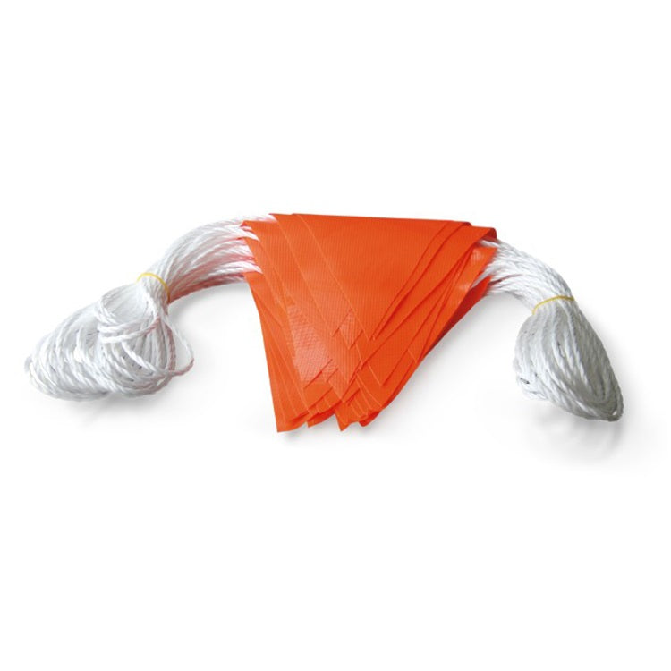 Rope with Flags Bunting Orange 30m