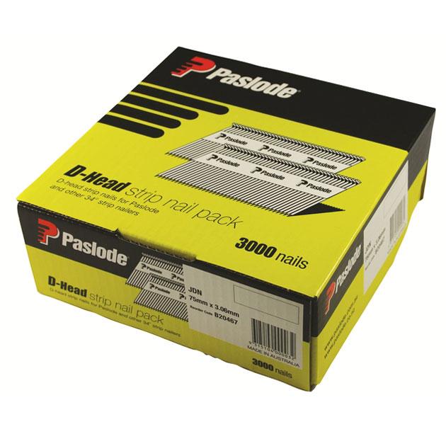 Paslode PNE 75x3.06mm Smooth Bright (3000/Box) For F350S/PF350S FRAMERS