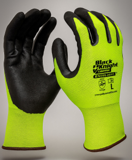 MAXISAFE Hi-Vis Black Knight Gripmaster Coated Glove