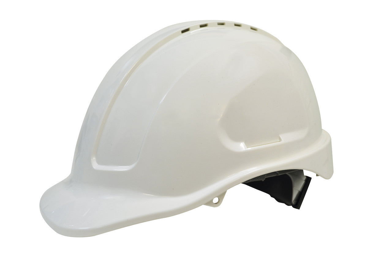 Maxiguard WHITE Vented Hard Hat Ratchet Harness