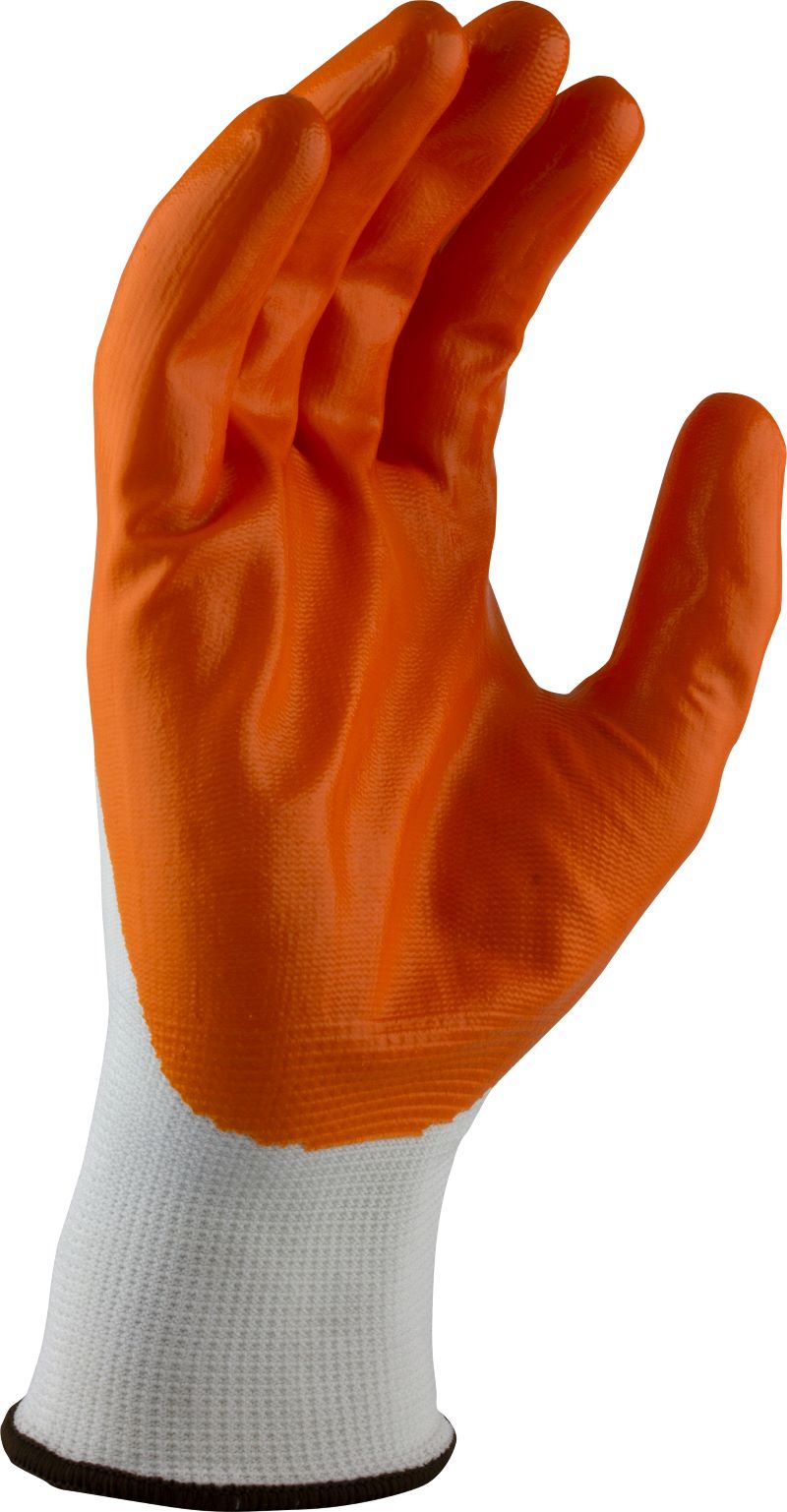 Maxisafe Orange Nitrile Coated Polyester Gloves