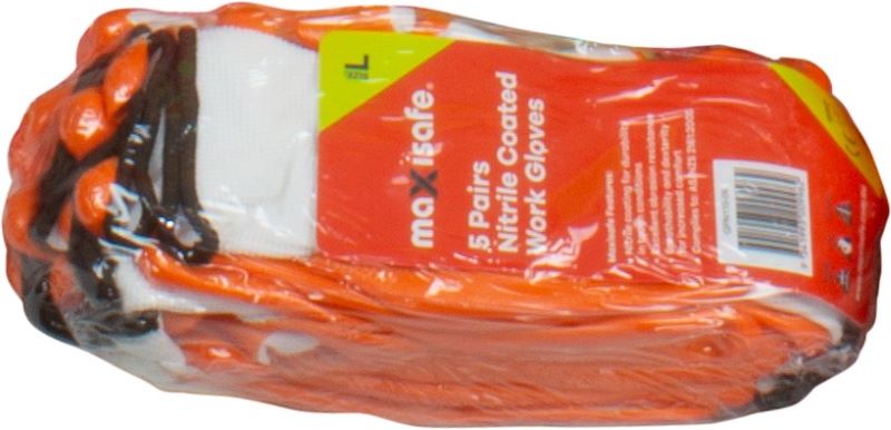 Maxisafe Orange Nitrile Coated Polyester Gloves