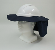 Hard Hat Brim with Neck Flap Navy Blue