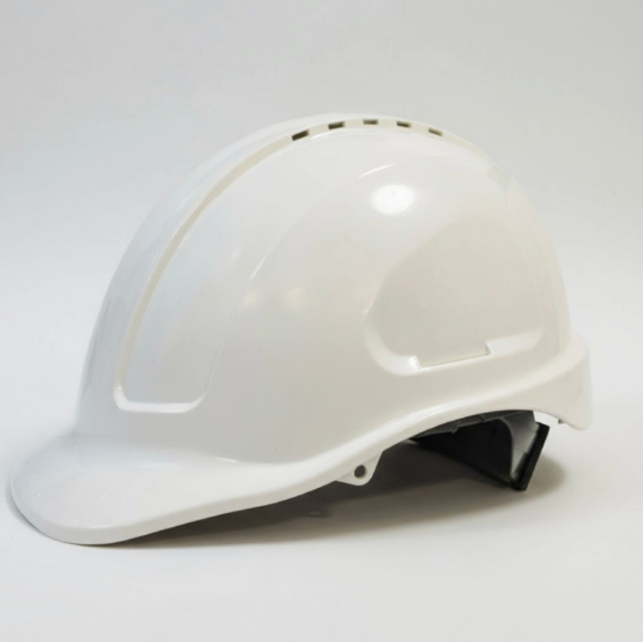 Maxiguard WHITE Vented Hard Hat Ratchet Harness