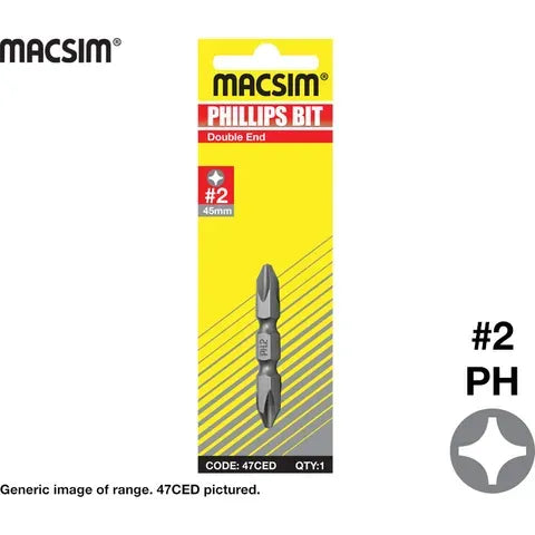 Macsim Phillips Bit - Double End