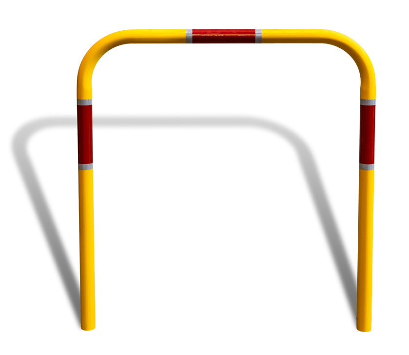 Guard Rail - Steel Tube 3.6mm - Reflective - Yellow/Red - 1300x800mm