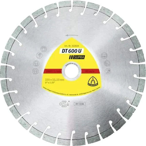 KLINGSPOR DT600U - Diamond Cutting - Supra