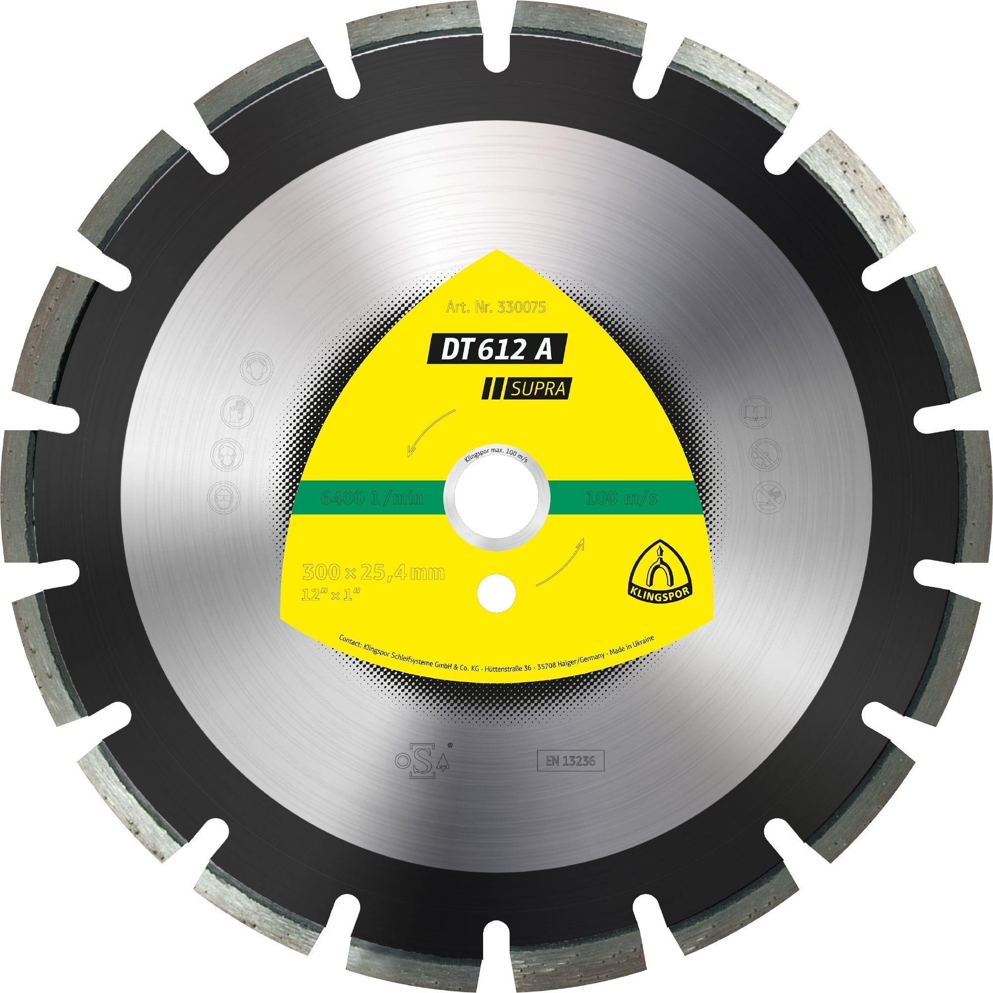 KLINGSPOR DT 350 UT Diamond Cutting Blades  Closed Rim Turbo Reduction Ring