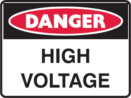 (Danger - HIGH VOLTAGE) PP Safety Sign