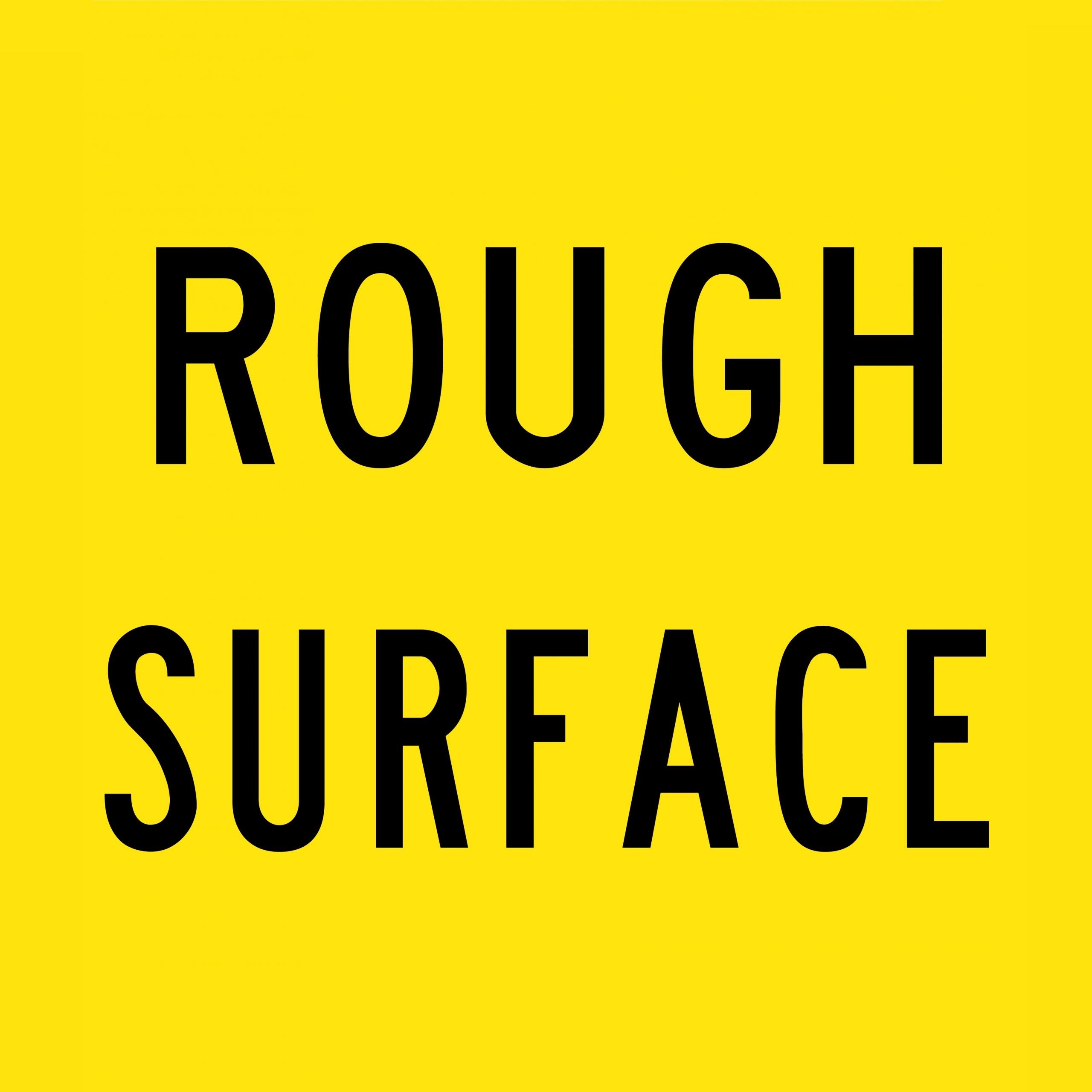 (ROUGH SURFACE) Corflute Sign - Black on Yellow - 600x600mm