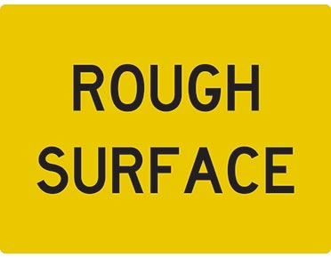 (ROUGH SURFACE) Sign - Reflective - Black edge - Yellow - 900x600mm