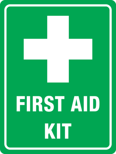 (FIRST AID KIT) PP Graphic Safety Sign - Green