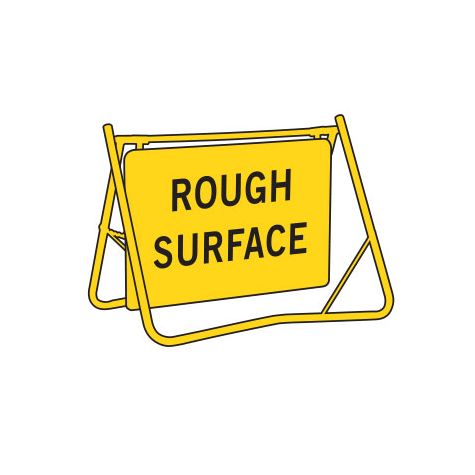 (ROUGH SURFACE) Swing Stand Sign - Galv. Steel - Yellow