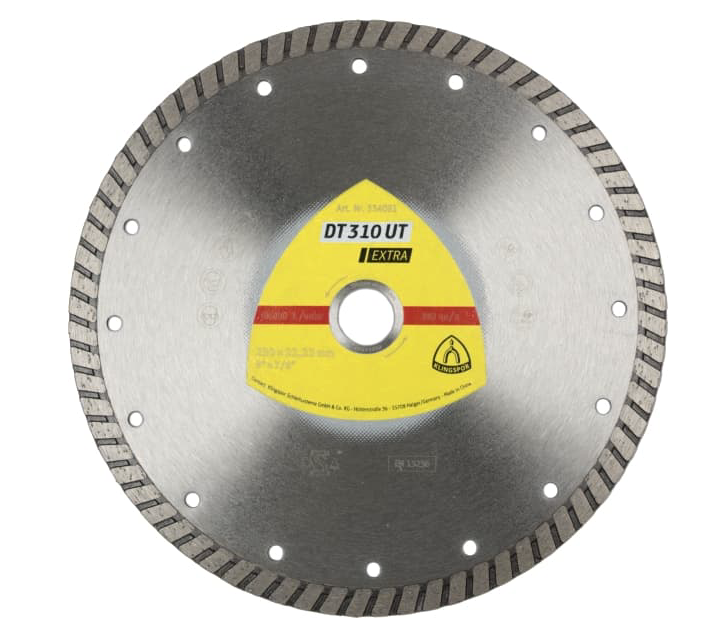 KLINGSPOR DT 310 UT Diamond Cutting Blades  Closed Rim Turbo Reduction Ring