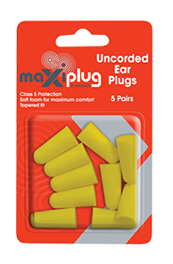 MAXISAFE Uncorded Earplugs - Blister of 5 pairs