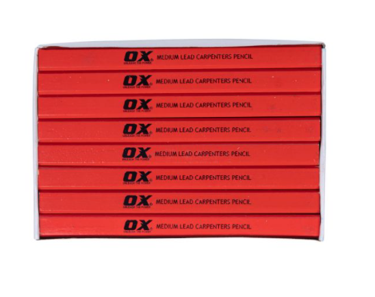 OX Trade Medium Red Carpenters Pencils - 72 pack