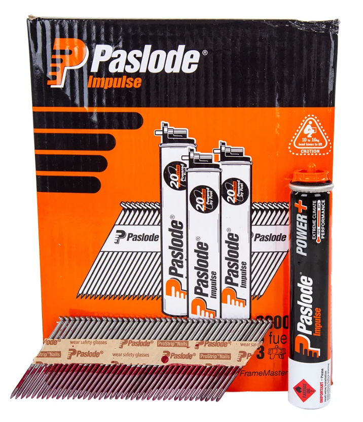 Paslode Impulse Nails - 75x3.06mm - Bright D Head with Fuel - 300/box