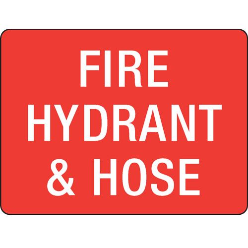 (FIRE HOSE AND HYDRANT) PP Safety Sign - Red