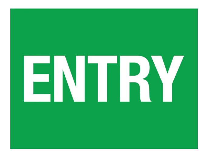 (ENTRY) PP Safety Sign - Green